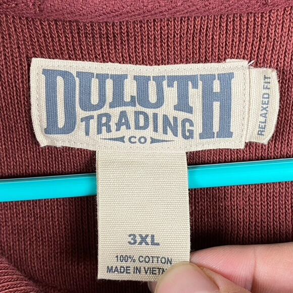 Duluth Trading Co 1/4 Zip Pullover Sweater Men's 3XL Red Workwear Cabincore - Picture 4 of 7
